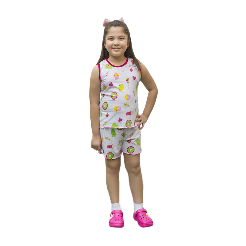 Pijama de Algodón para Niña ON44 Fucsia