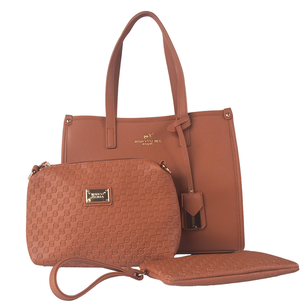 Cartera 3 en 1 Alessia Marrón