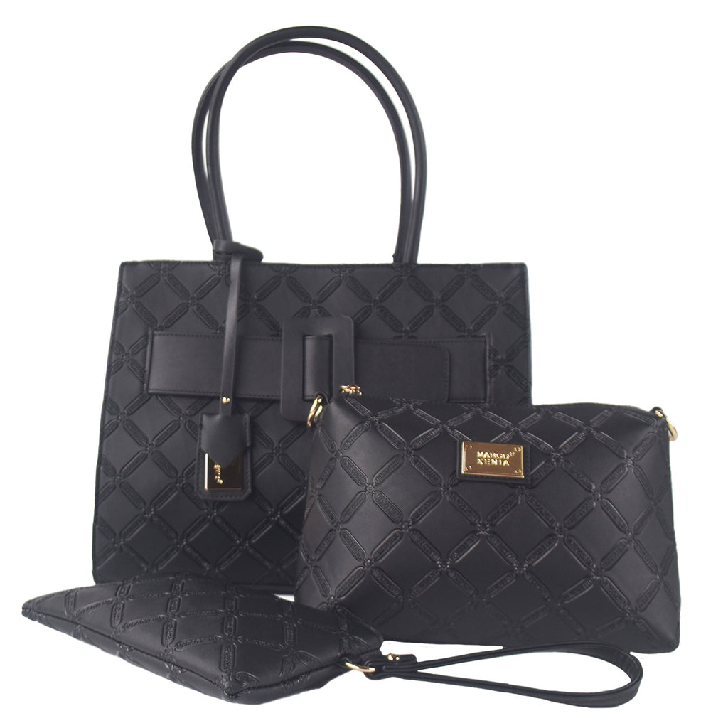Cartera 3 en 1 Amanda Negro