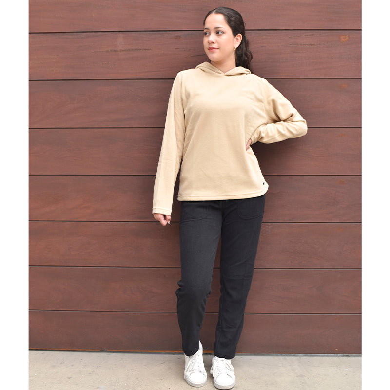 Pijama Buzo Micropolar Mujer Amy OD58 Beige