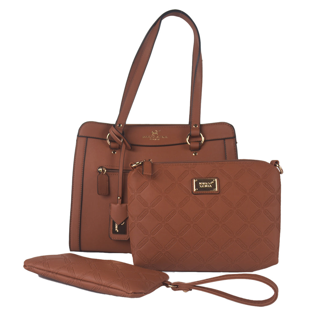 Cartera 3 en 1 Raquel Marrón